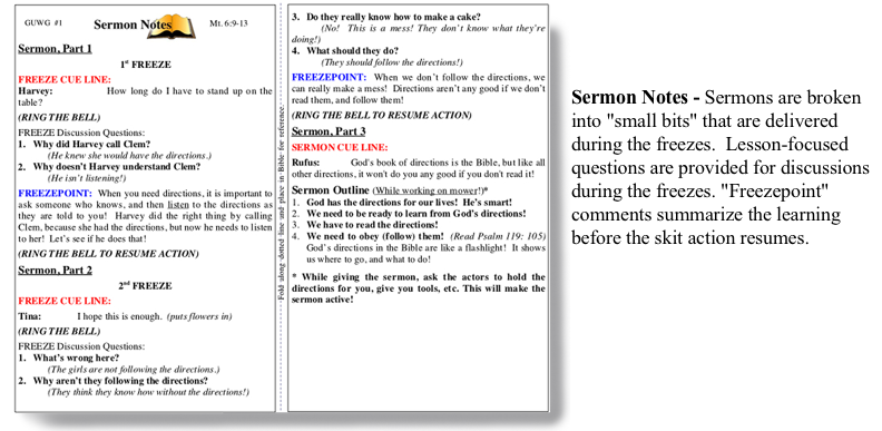An image of the SKITuations sermon notes.