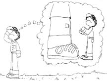 A cartoon drawing of a SKITuations script - Problems With Bullies